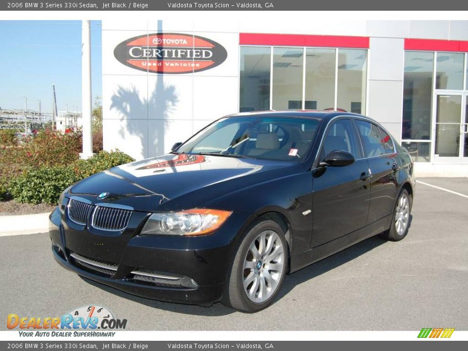 2006 BMW 3 Series 330i Sedan Jet Black / Beige Photo #1