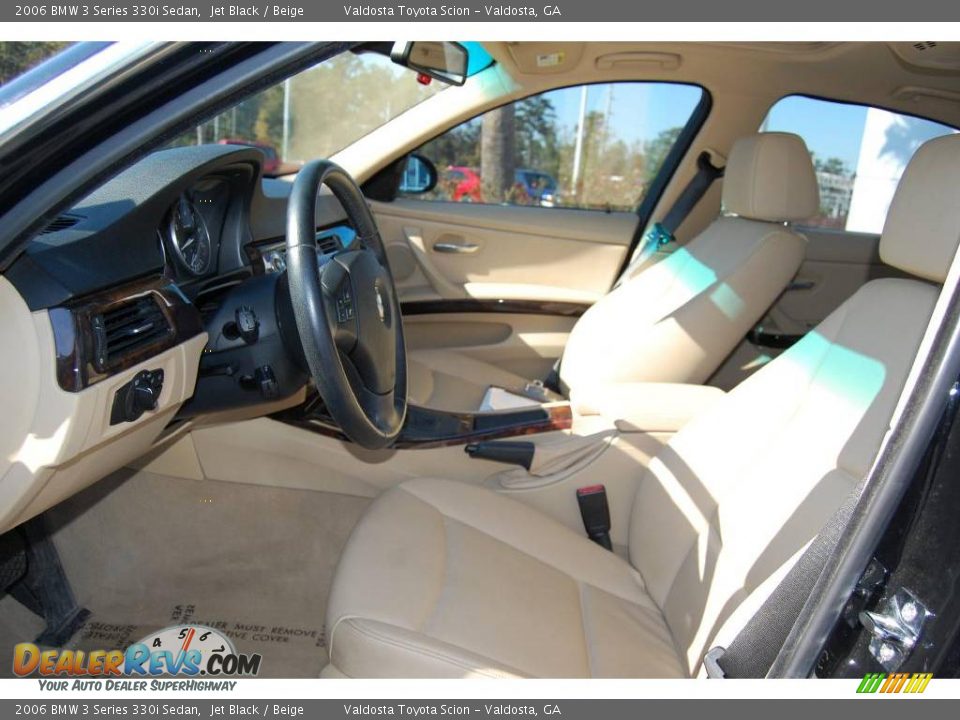 2006 BMW 3 Series 330i Sedan Jet Black / Beige Photo #10