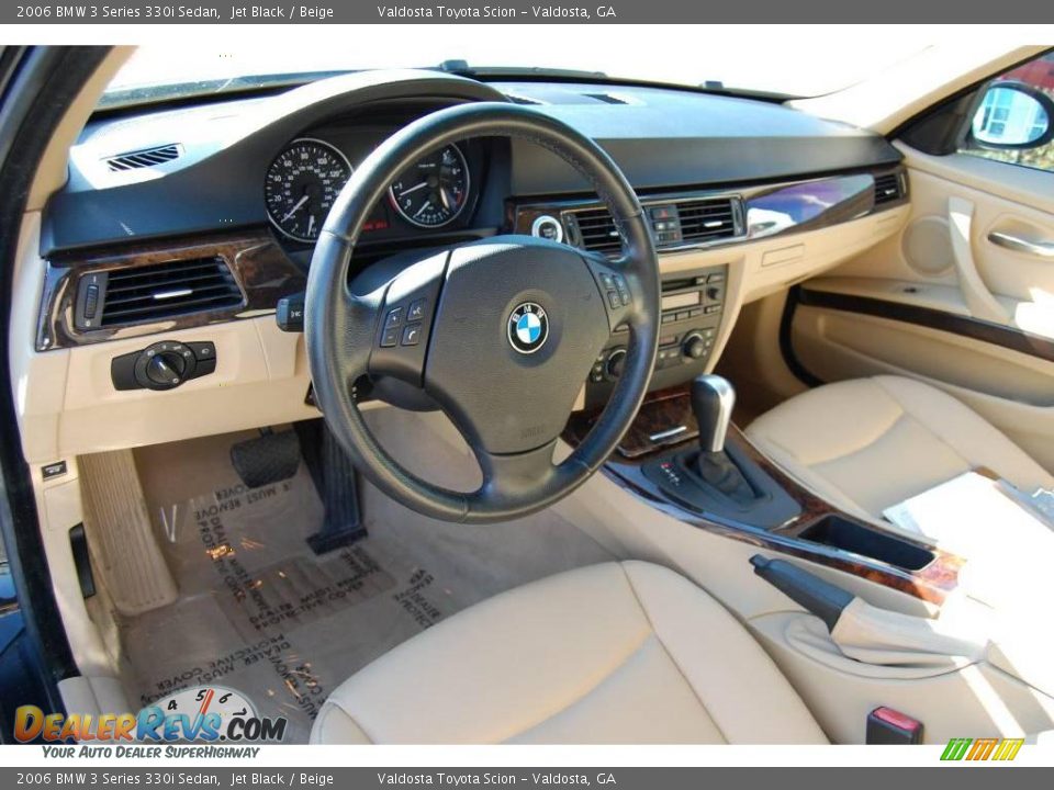 2006 BMW 3 Series 330i Sedan Jet Black / Beige Photo #11