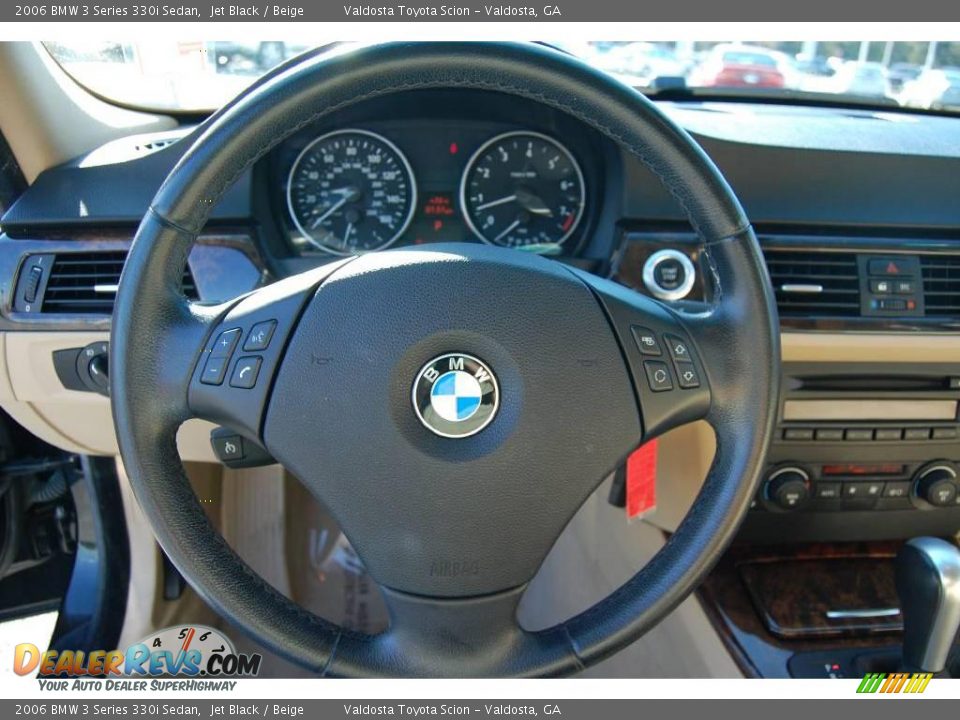 2006 BMW 3 Series 330i Sedan Jet Black / Beige Photo #12
