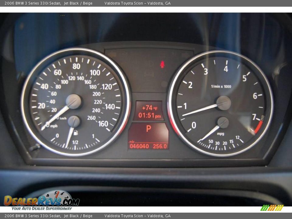 2006 BMW 3 Series 330i Sedan Jet Black / Beige Photo #13