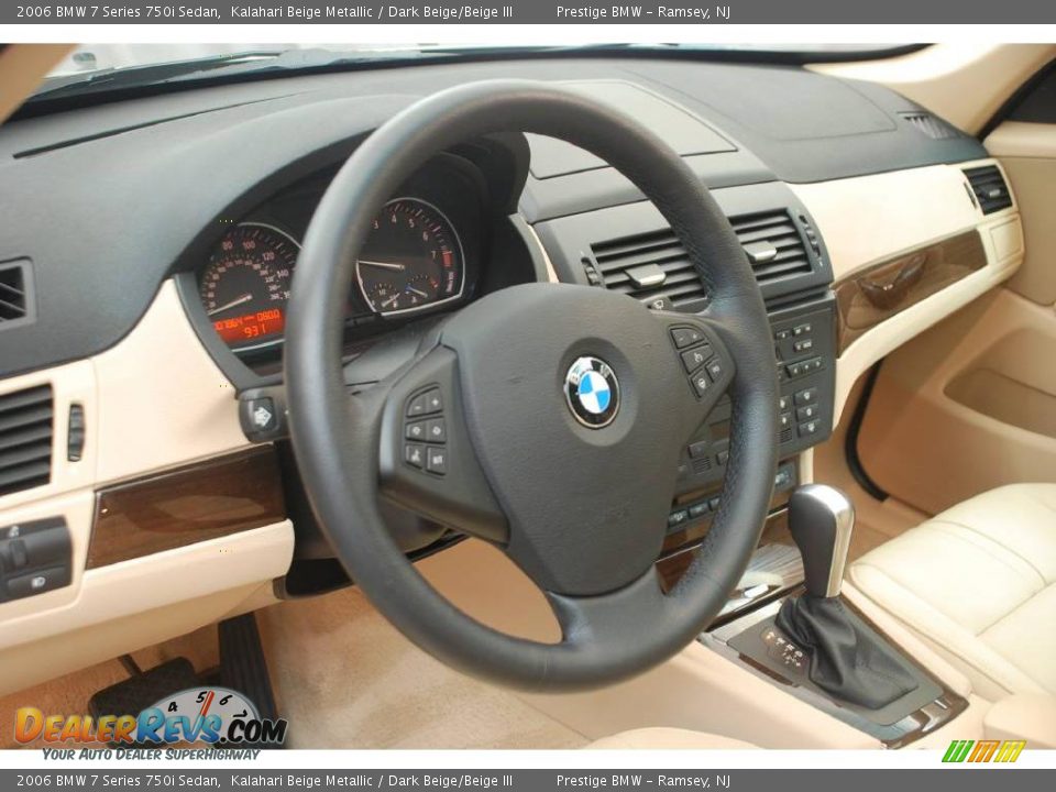2006 BMW 7 Series 750i Sedan Kalahari Beige Metallic / Dark Beige/Beige III Photo #3
