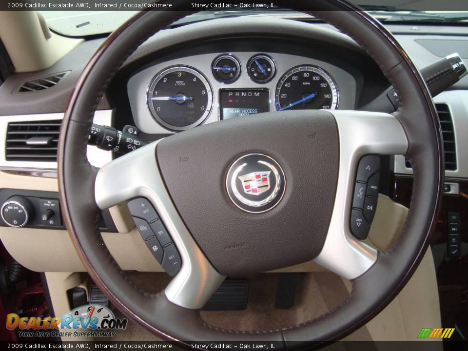 2009 Cadillac Escalade AWD Infrared / Cocoa/Cashmere Photo #17