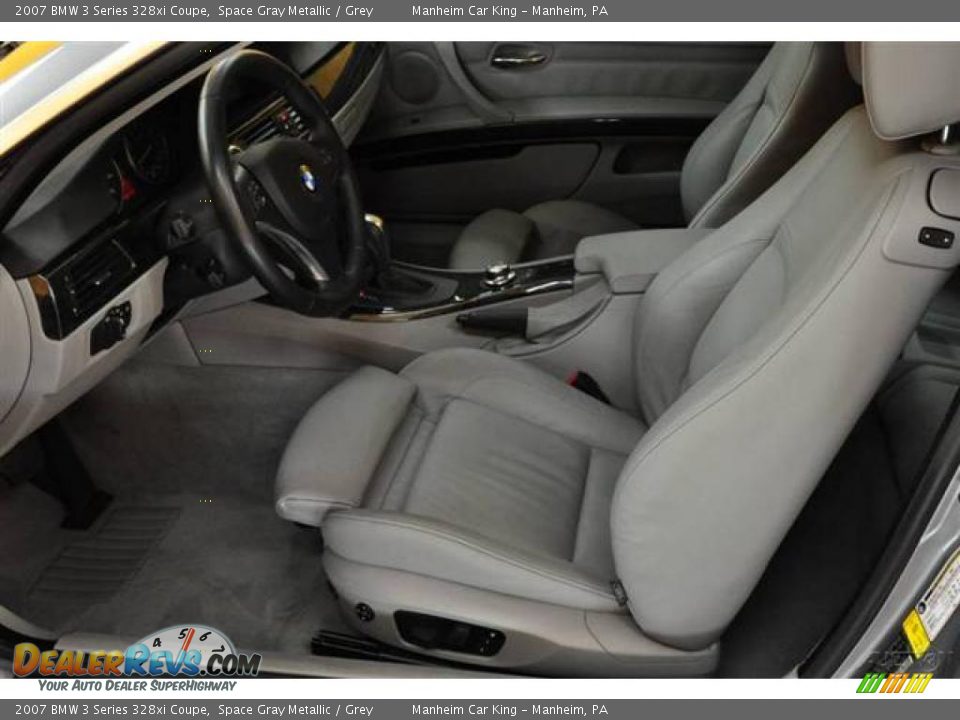 2007 BMW 3 Series 328xi Coupe Space Gray Metallic / Grey Photo #13