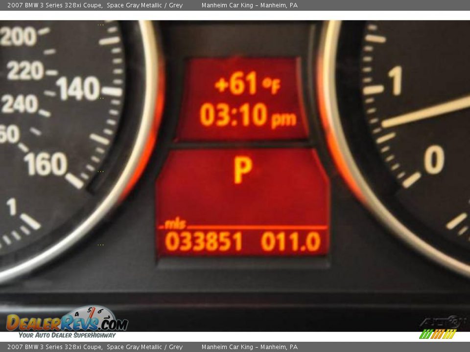 2007 BMW 3 Series 328xi Coupe Space Gray Metallic / Grey Photo #27