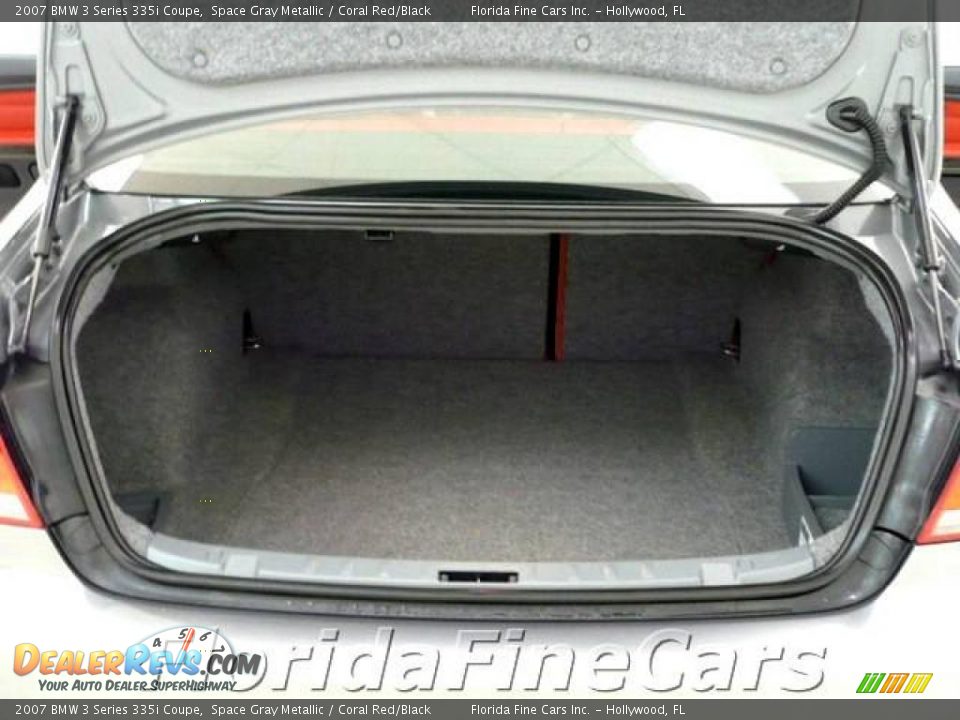 2007 BMW 3 Series 335i Coupe Space Gray Metallic / Coral Red/Black Photo #10