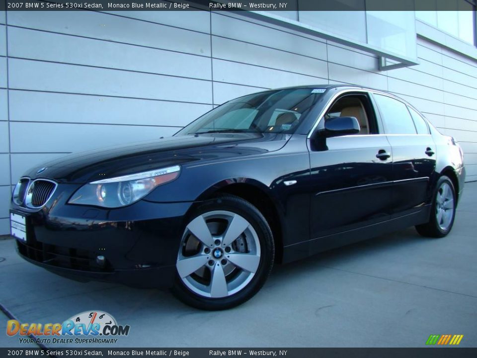 2007 BMW 5 Series 530xi Sedan Monaco Blue Metallic / Beige Photo #1
