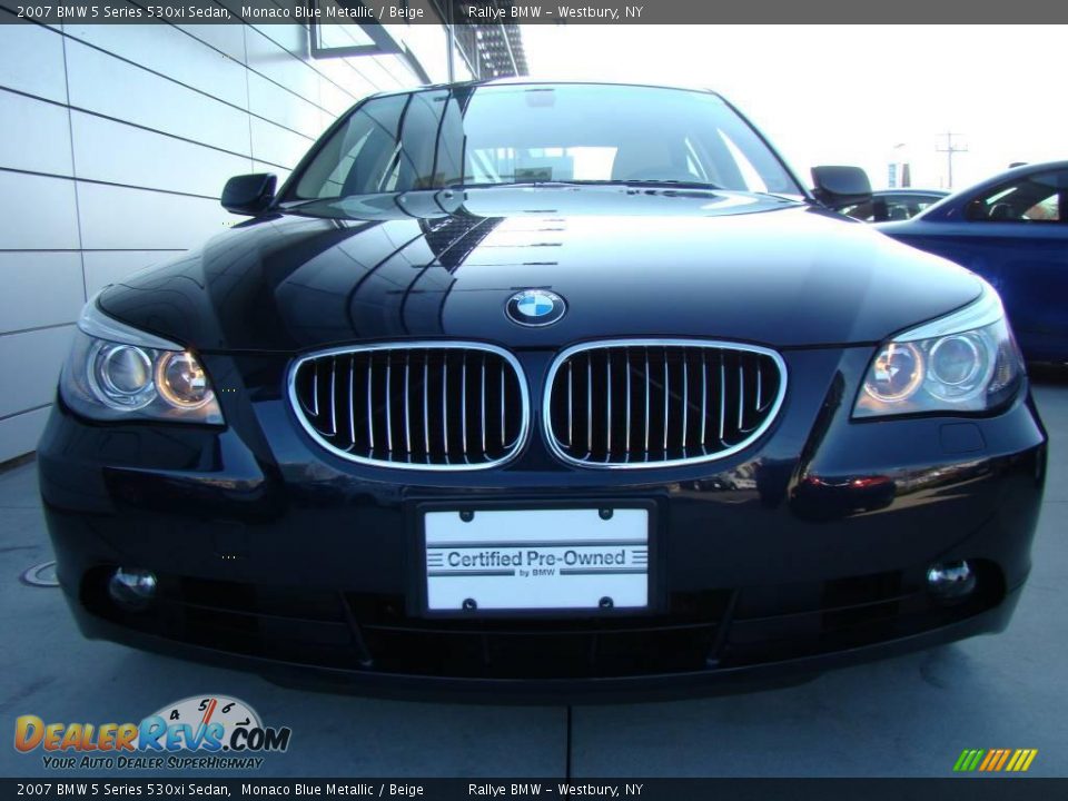 2007 BMW 5 Series 530xi Sedan Monaco Blue Metallic / Beige Photo #2