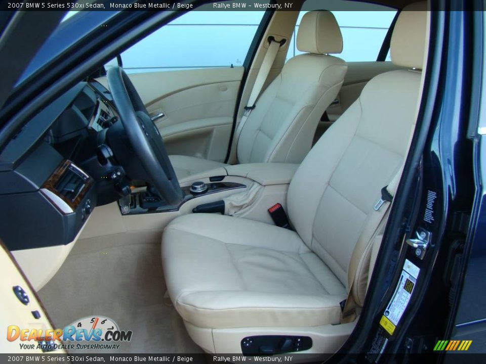 2007 BMW 5 Series 530xi Sedan Monaco Blue Metallic / Beige Photo #8