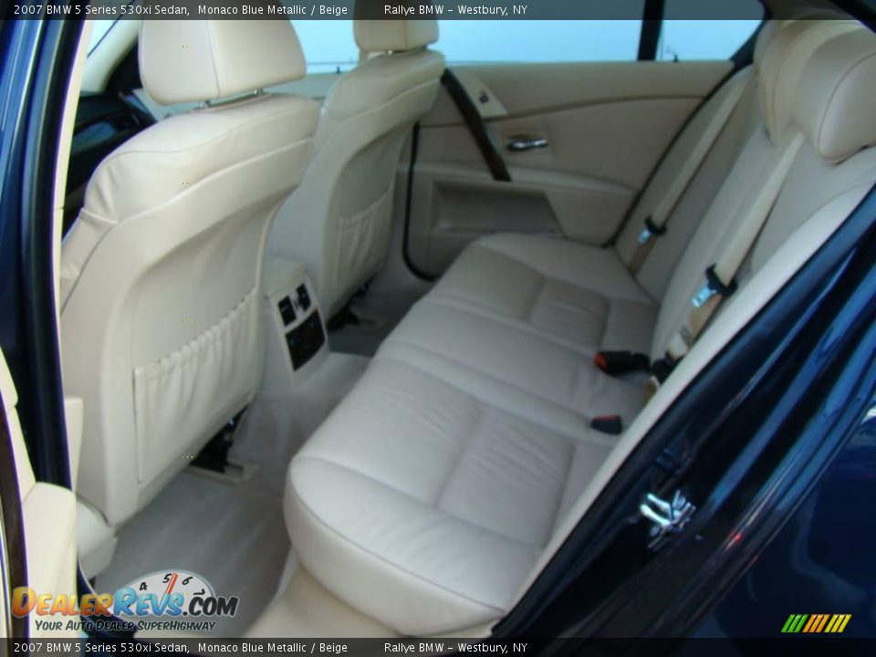 2007 BMW 5 Series 530xi Sedan Monaco Blue Metallic / Beige Photo #12