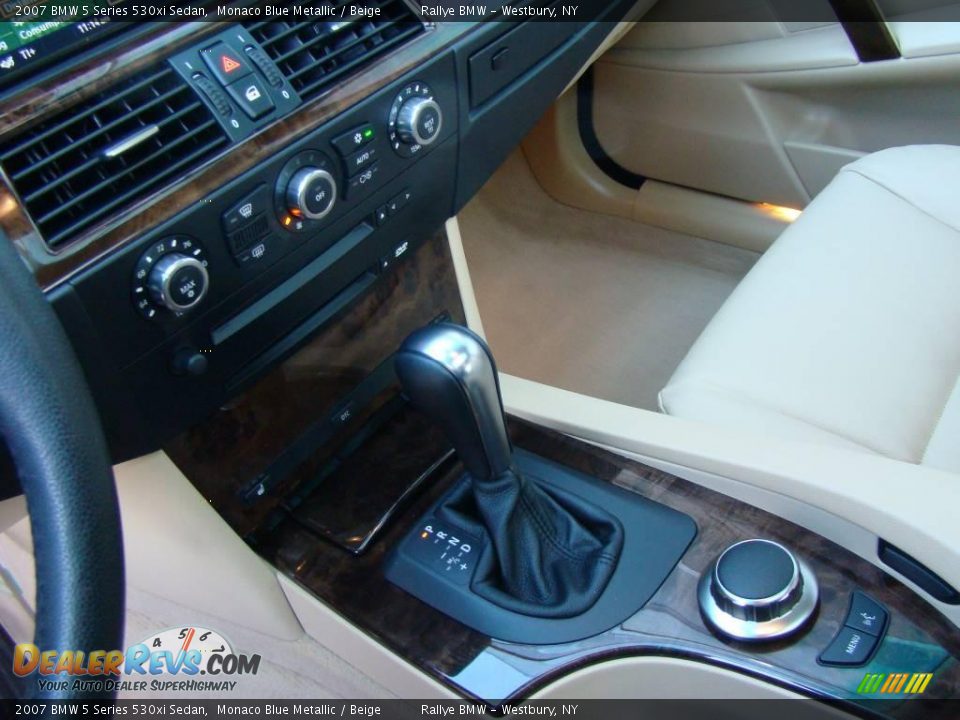2007 BMW 5 Series 530xi Sedan Monaco Blue Metallic / Beige Photo #14