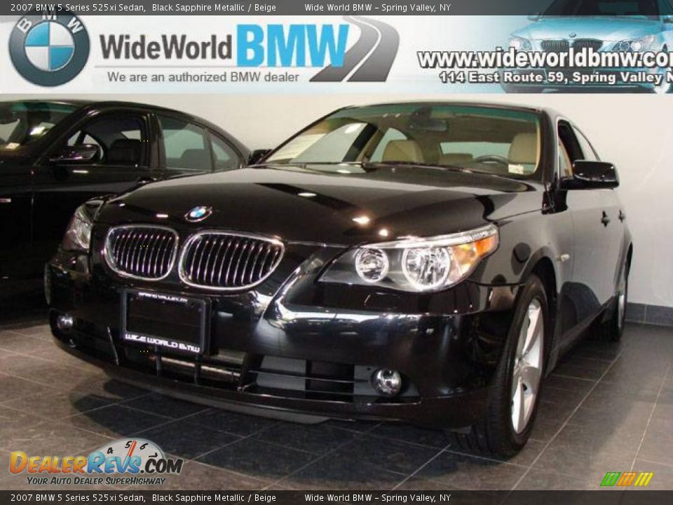 2007 BMW 5 Series 525xi Sedan Black Sapphire Metallic / Beige Photo #1