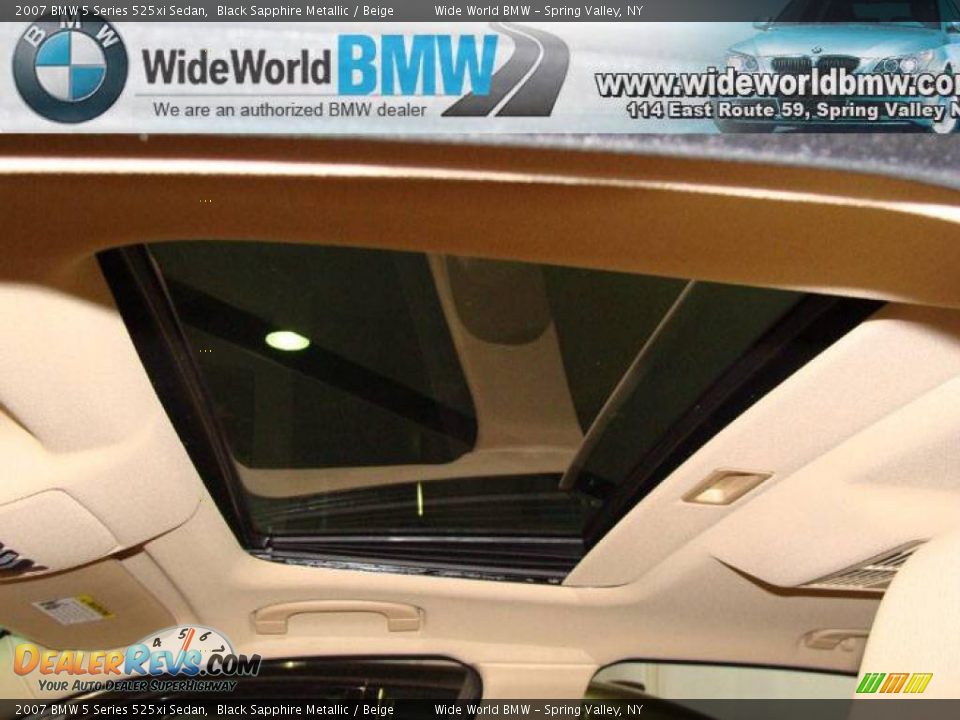 2007 BMW 5 Series 525xi Sedan Black Sapphire Metallic / Beige Photo #9