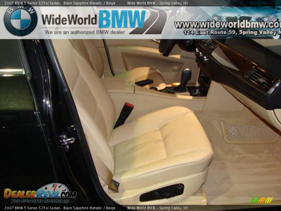 2007 BMW 5 Series 525xi Sedan Black Sapphire Metallic / Beige Photo #11