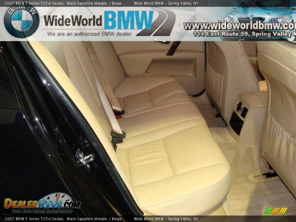 2007 BMW 5 Series 525xi Sedan Black Sapphire Metallic / Beige Photo #12