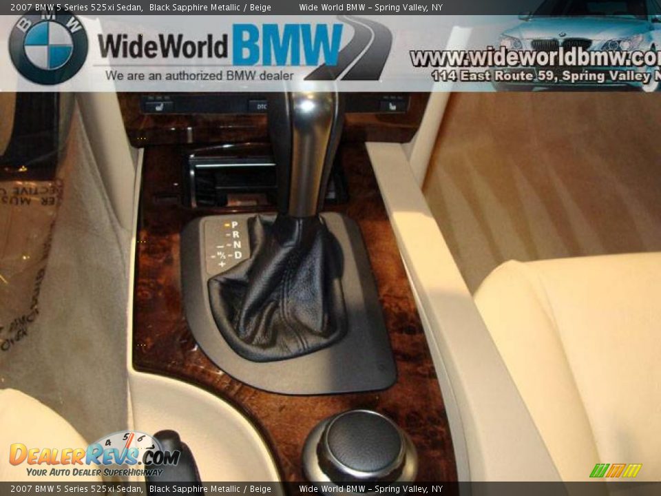 2007 BMW 5 Series 525xi Sedan Black Sapphire Metallic / Beige Photo #15