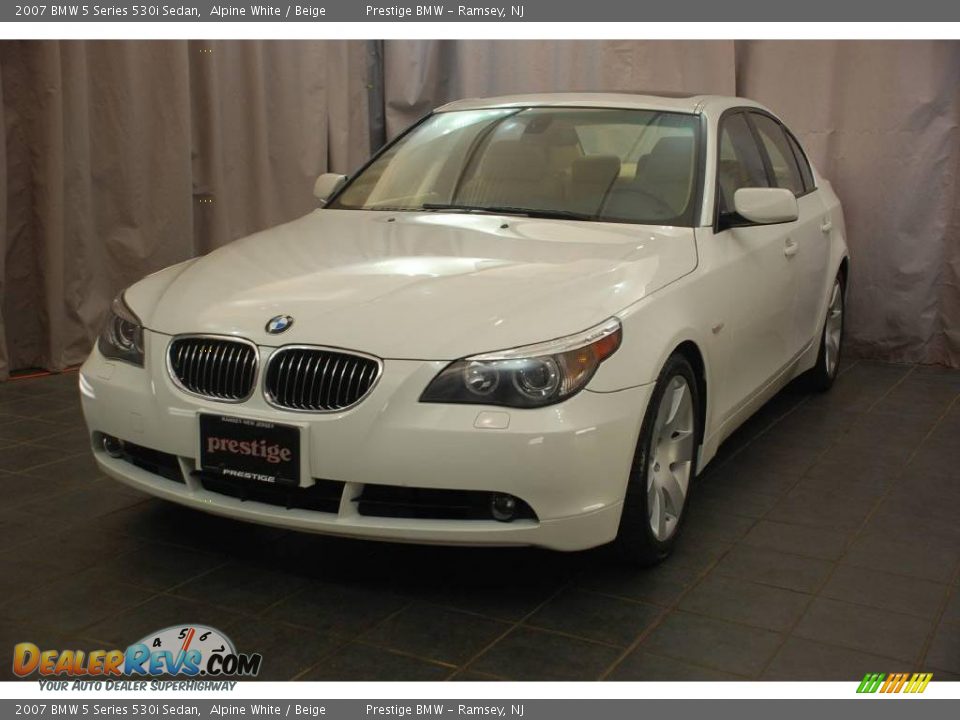 2007 BMW 5 Series 530i Sedan Alpine White / Beige Photo #1