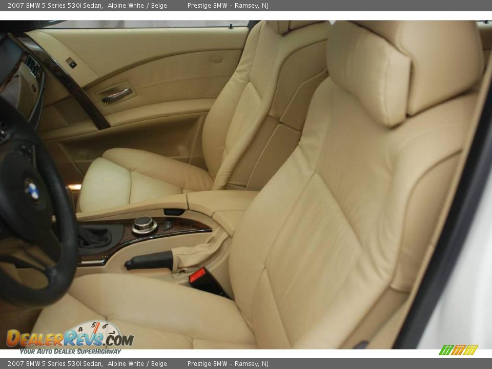 2007 BMW 5 Series 530i Sedan Alpine White / Beige Photo #4