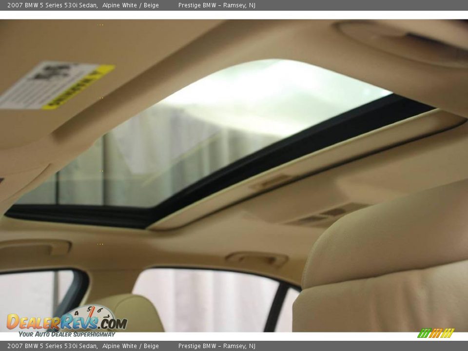 2007 BMW 5 Series 530i Sedan Alpine White / Beige Photo #5
