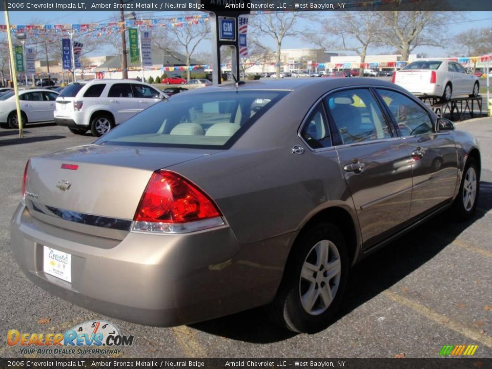 2006 Chevrolet Impala LT Amber Bronze Metallic / Neutral Beige Photo #6