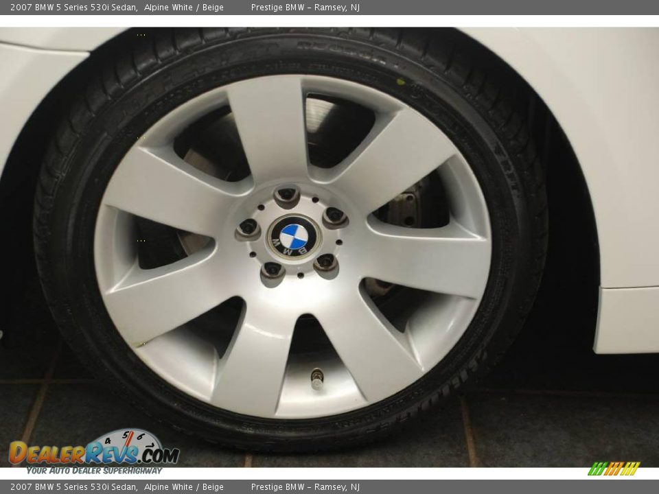 2007 BMW 5 Series 530i Sedan Alpine White / Beige Photo #7