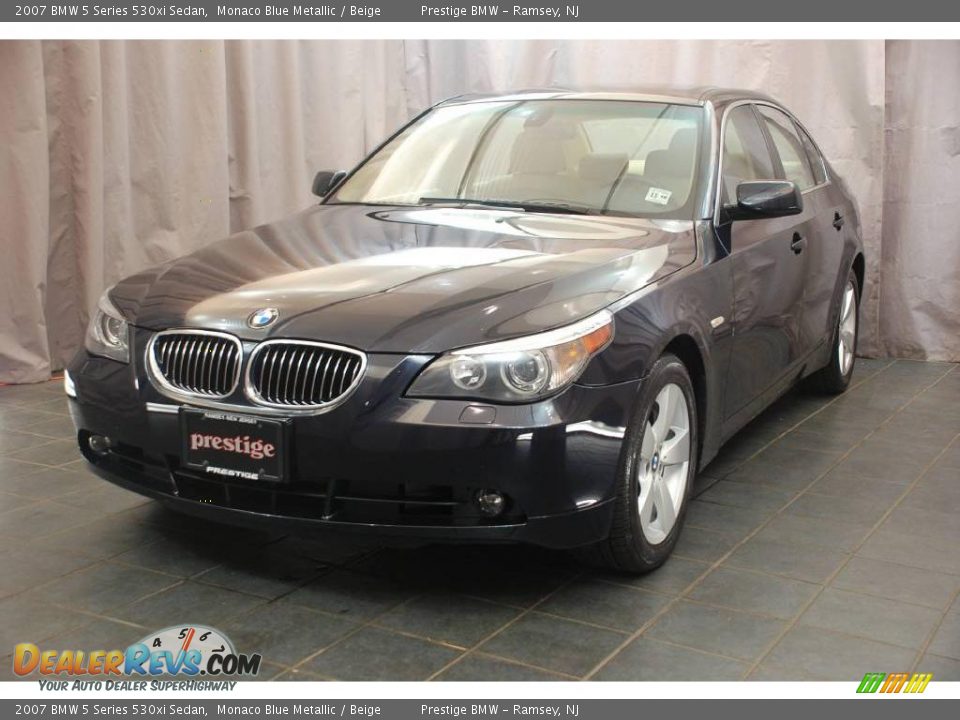 2007 BMW 5 Series 530xi Sedan Monaco Blue Metallic / Beige Photo #1