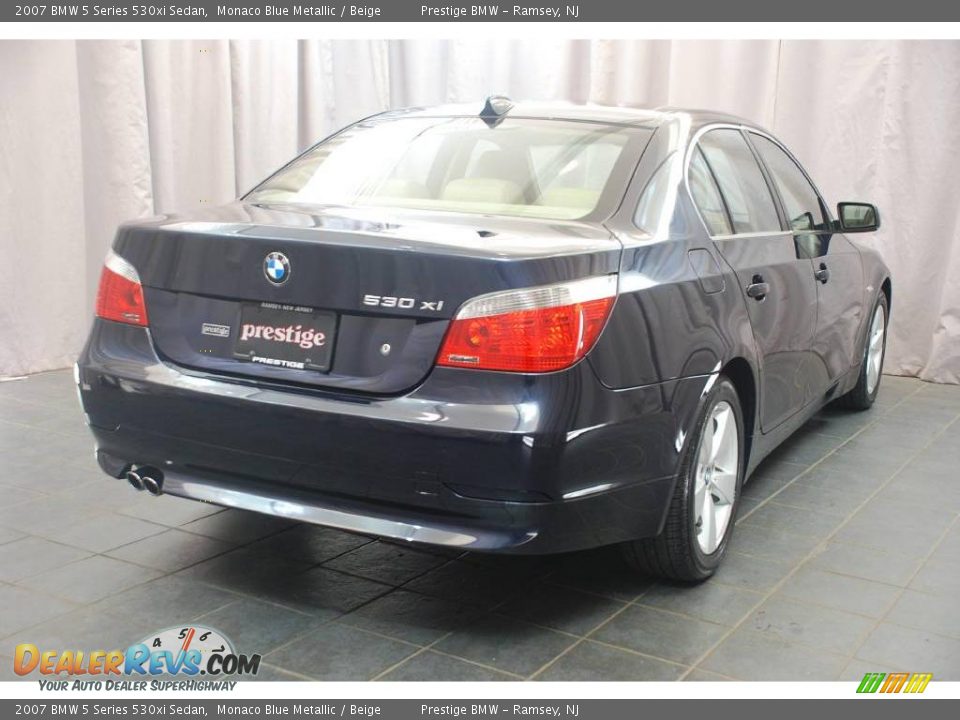 2007 BMW 5 Series 530xi Sedan Monaco Blue Metallic / Beige Photo #2