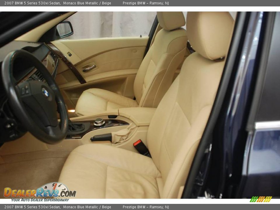 2007 BMW 5 Series 530xi Sedan Monaco Blue Metallic / Beige Photo #4