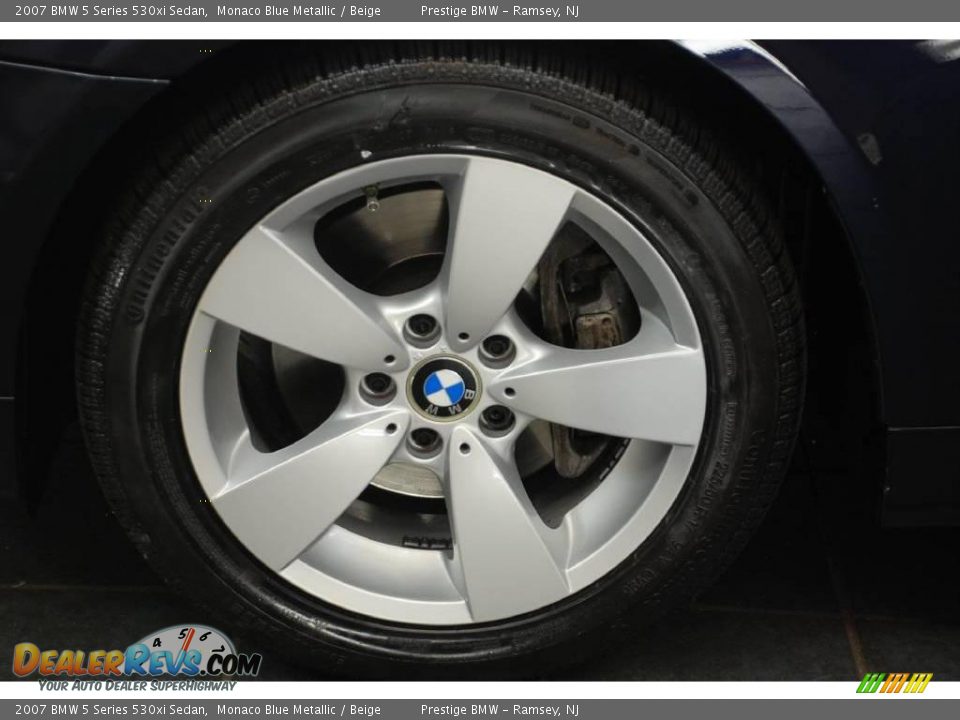 2007 BMW 5 Series 530xi Sedan Monaco Blue Metallic / Beige Photo #5