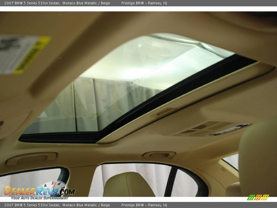 2007 BMW 5 Series 530xi Sedan Monaco Blue Metallic / Beige Photo #6