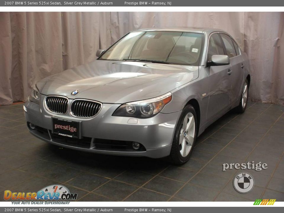 2007 BMW 5 Series 525xi Sedan Silver Grey Metallic / Auburn Photo #1