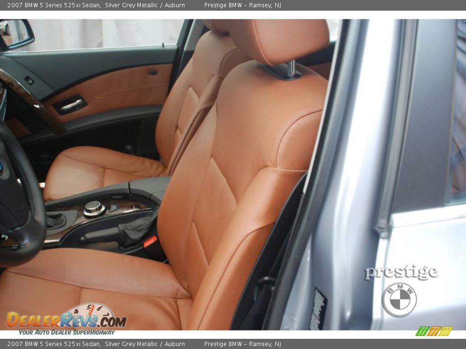 2007 BMW 5 Series 525xi Sedan Silver Grey Metallic / Auburn Photo #4