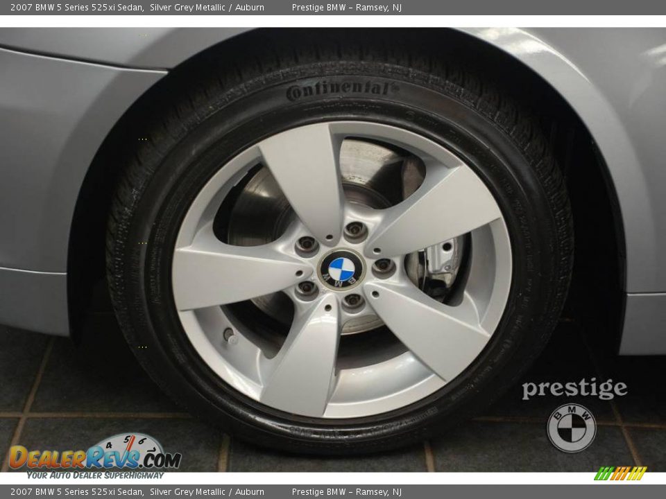 2007 BMW 5 Series 525xi Sedan Silver Grey Metallic / Auburn Photo #5