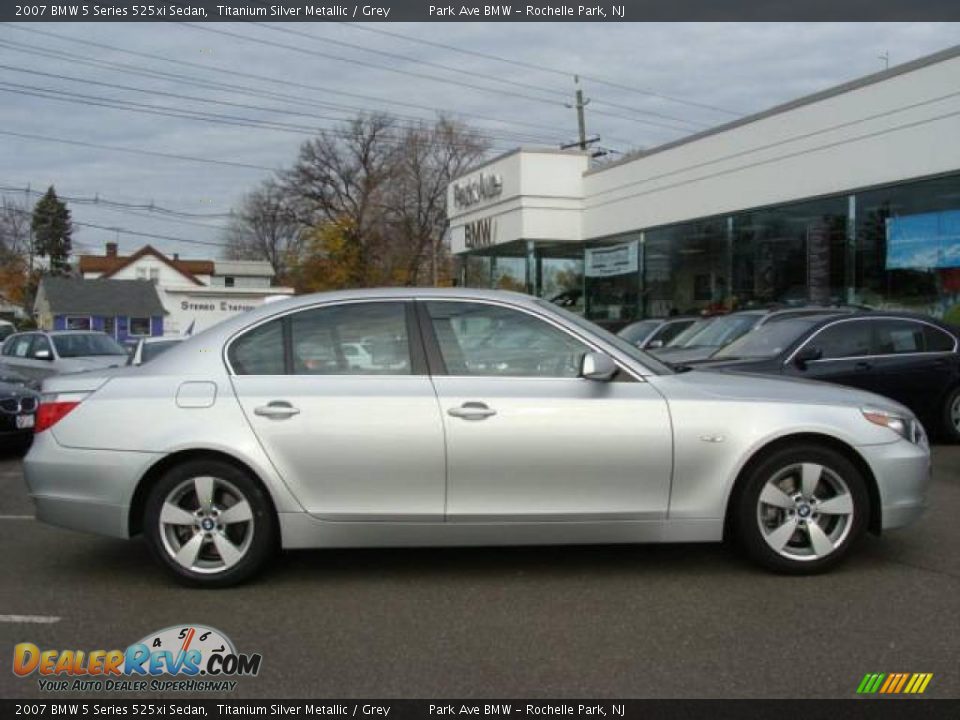 2007 BMW 5 Series 525xi Sedan Titanium Silver Metallic / Grey Photo #1