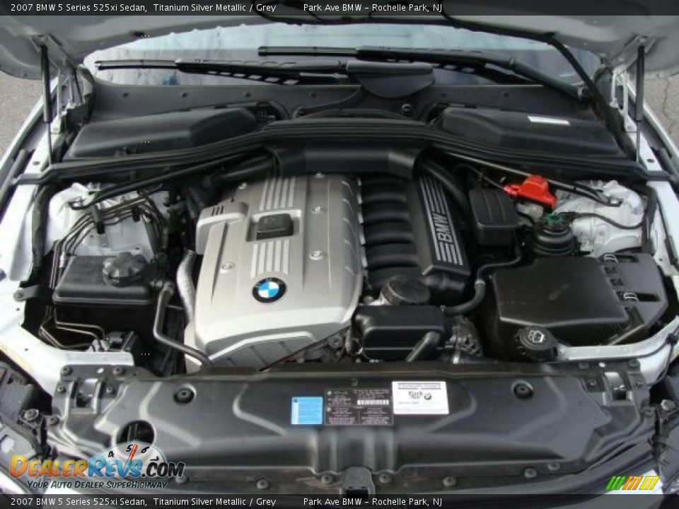 2007 BMW 5 Series 525xi Sedan Titanium Silver Metallic / Grey Photo #25