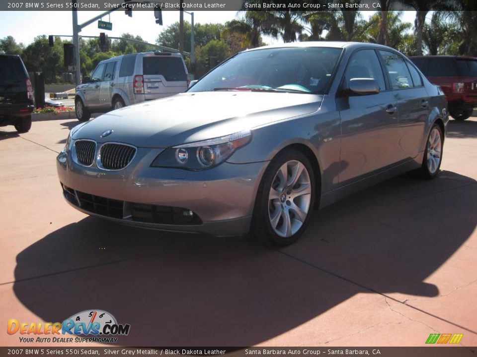 2007 BMW 5 Series 550i Sedan Silver Grey Metallic / Black Dakota Leather Photo #1
