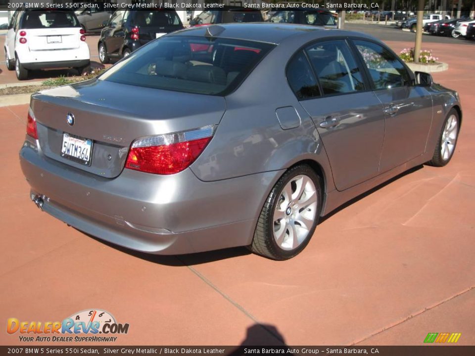 2007 BMW 5 Series 550i Sedan Silver Grey Metallic / Black Dakota Leather Photo #4