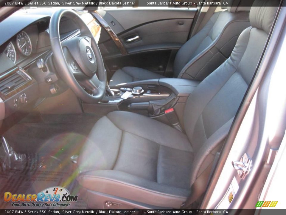 2007 BMW 5 Series 550i Sedan Silver Grey Metallic / Black Dakota Leather Photo #9