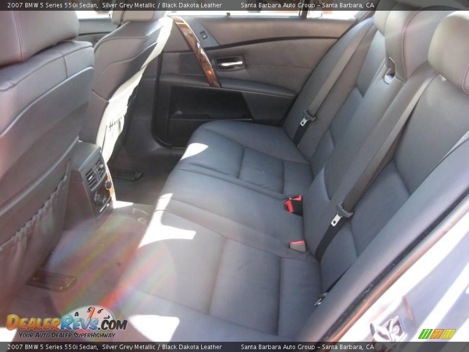 2007 BMW 5 Series 550i Sedan Silver Grey Metallic / Black Dakota Leather Photo #10