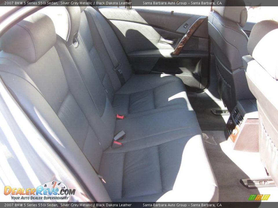 2007 BMW 5 Series 550i Sedan Silver Grey Metallic / Black Dakota Leather Photo #14