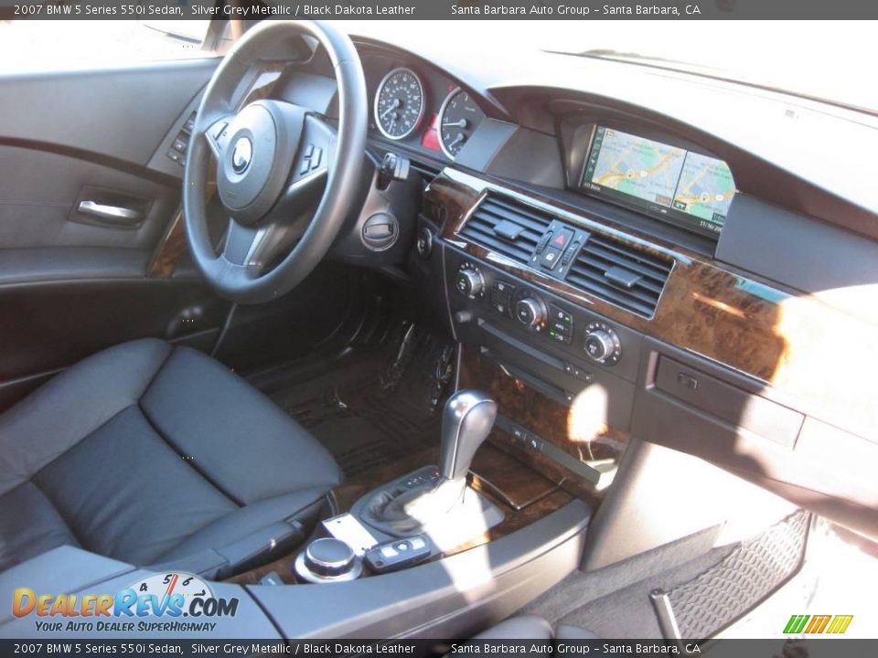 2007 BMW 5 Series 550i Sedan Silver Grey Metallic / Black Dakota Leather Photo #15