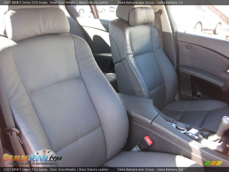 2007 BMW 5 Series 550i Sedan Silver Grey Metallic / Black Dakota Leather Photo #16