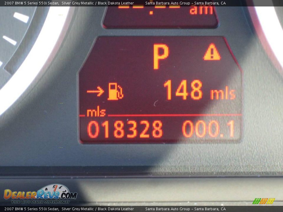 2007 BMW 5 Series 550i Sedan Silver Grey Metallic / Black Dakota Leather Photo #19