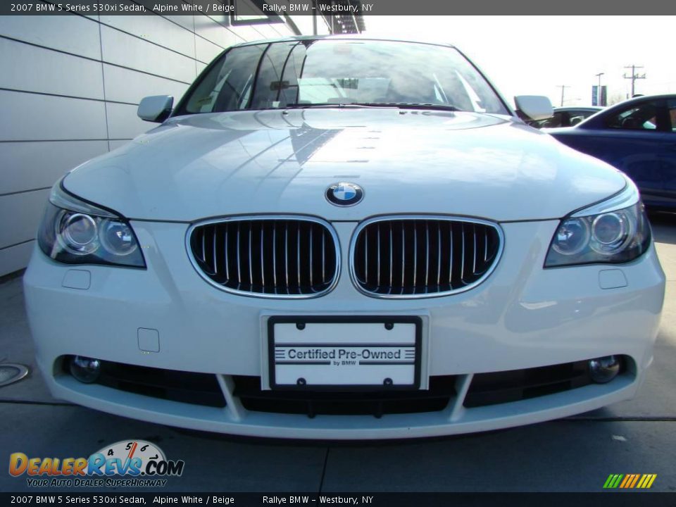 2007 BMW 5 Series 530xi Sedan Alpine White / Beige Photo #2