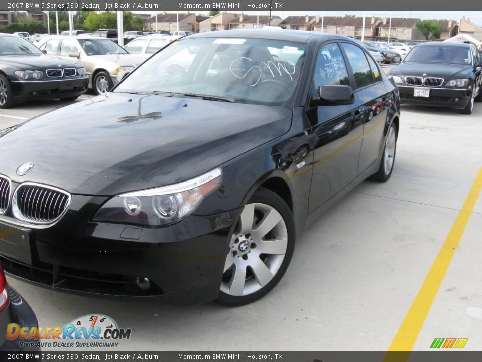 2007 BMW 5 Series 530i Sedan Jet Black / Auburn Photo #1