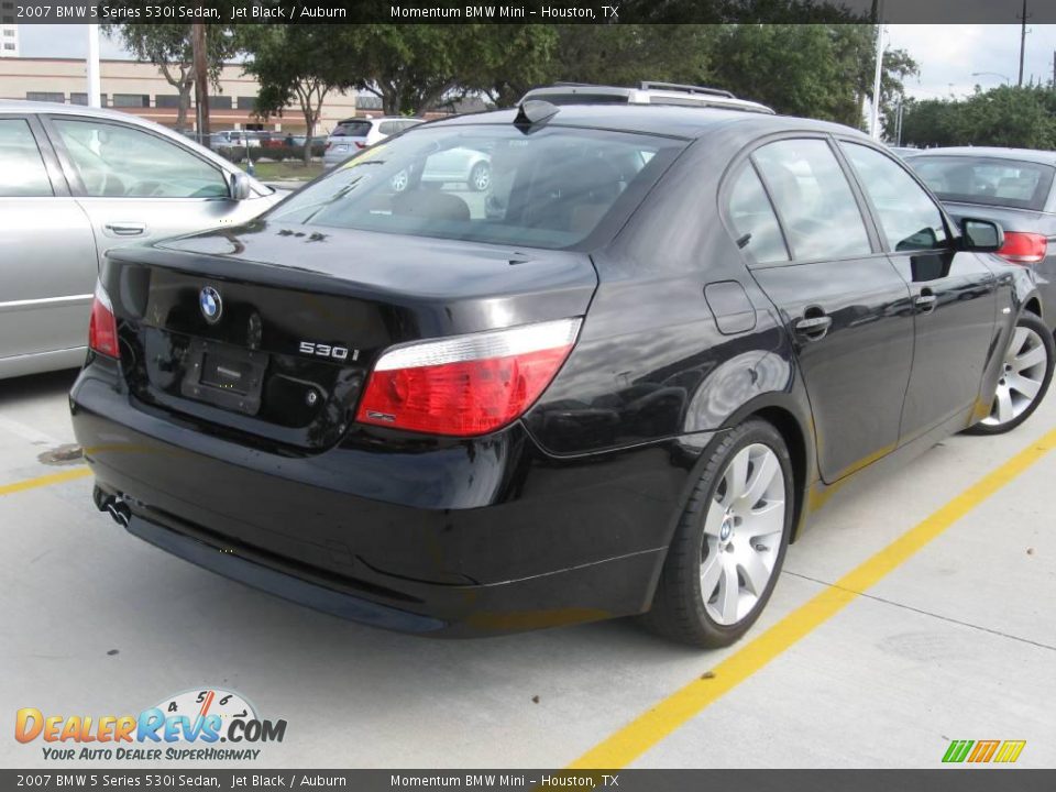 2007 BMW 5 Series 530i Sedan Jet Black / Auburn Photo #3