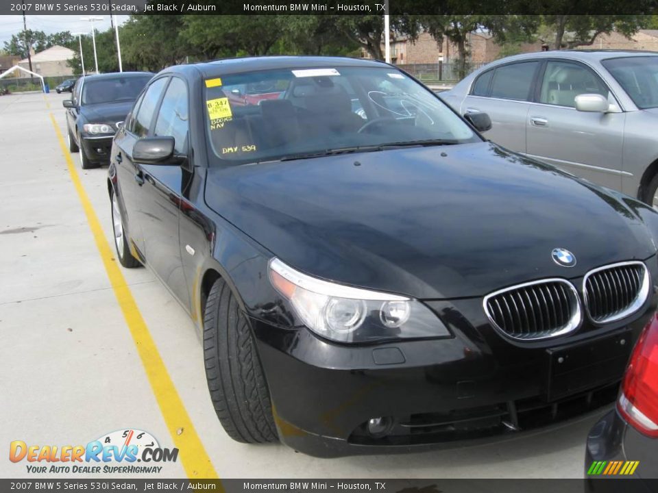 2007 BMW 5 Series 530i Sedan Jet Black / Auburn Photo #4