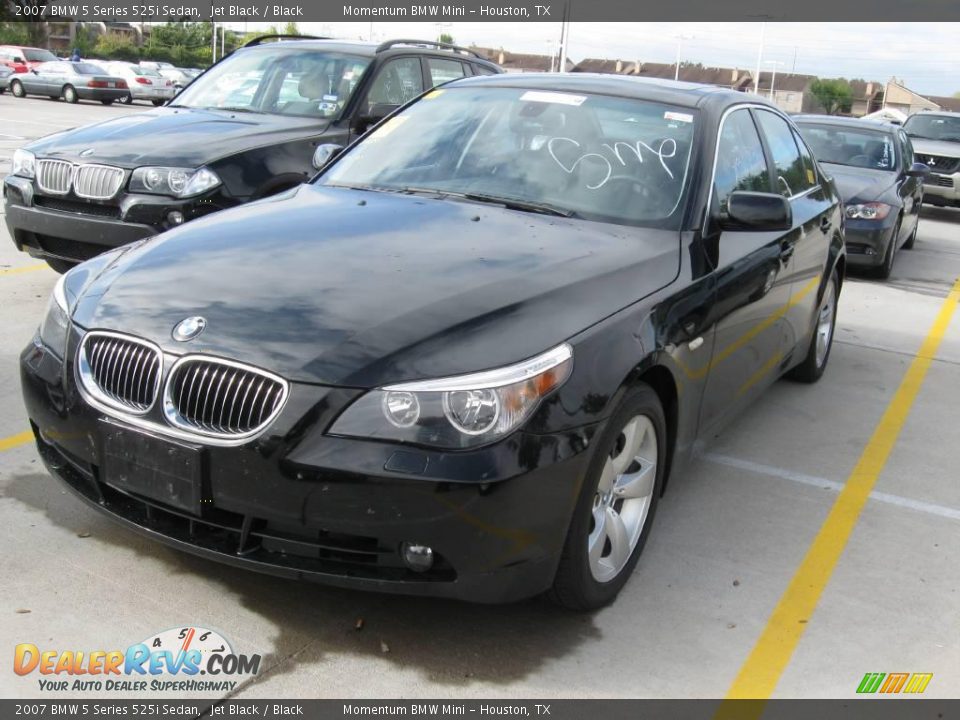 2007 BMW 5 Series 525i Sedan Jet Black / Black Photo #1