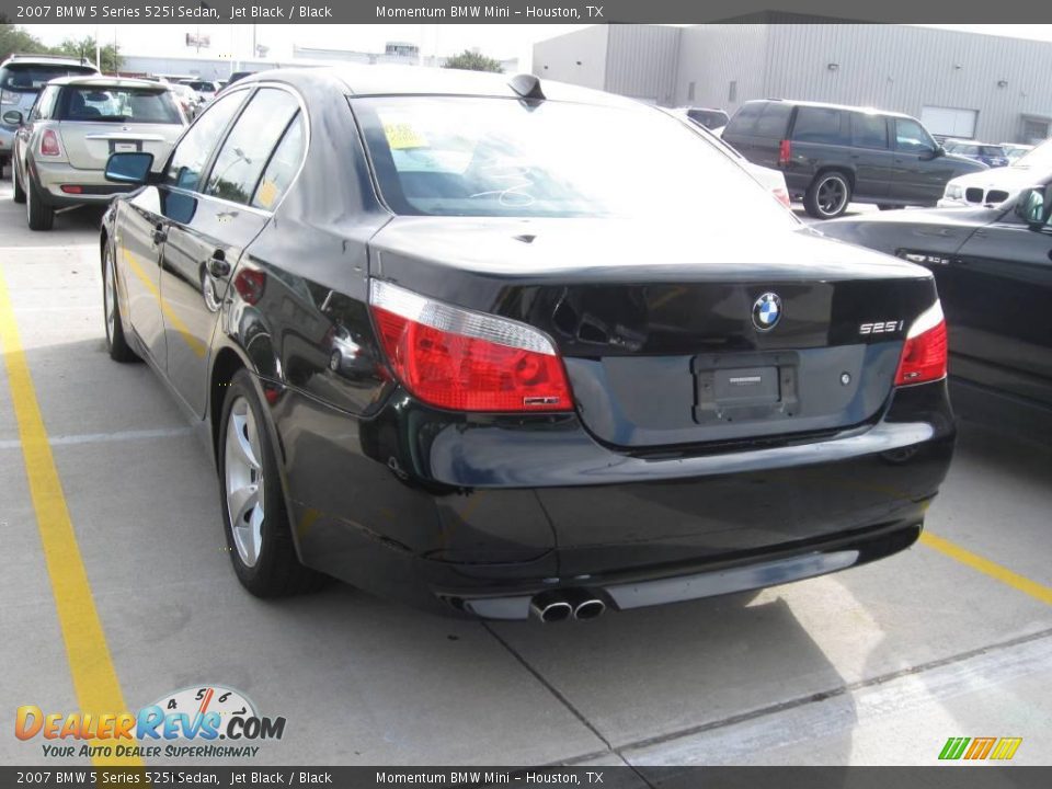 2007 BMW 5 Series 525i Sedan Jet Black / Black Photo #2