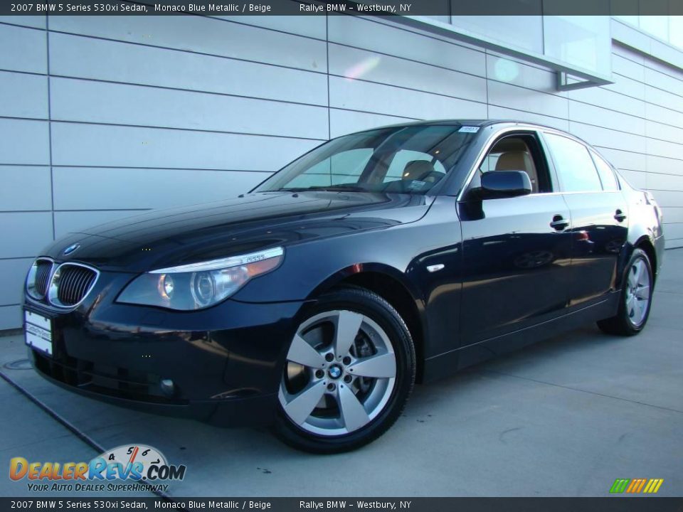 2007 BMW 5 Series 530xi Sedan Monaco Blue Metallic / Beige Photo #1